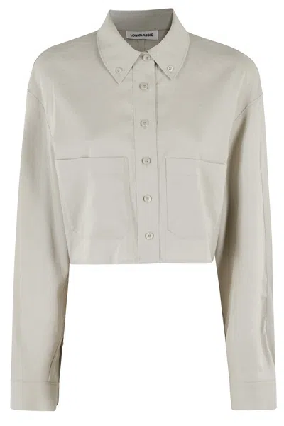 Low Classic Linen Pocket Crop