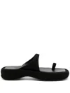 Low Classic Logo Toe Loop Sandals In Black