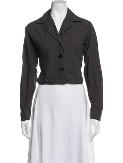 Pre-owned Low Classic Long Sleeve Button-up Top In Blue