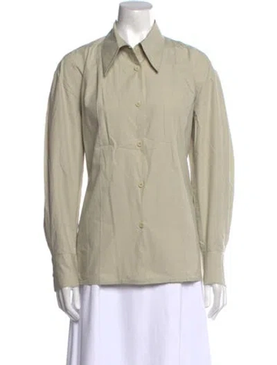 Pre-owned Low Classic Long Sleeve Button-up Top In Neutral