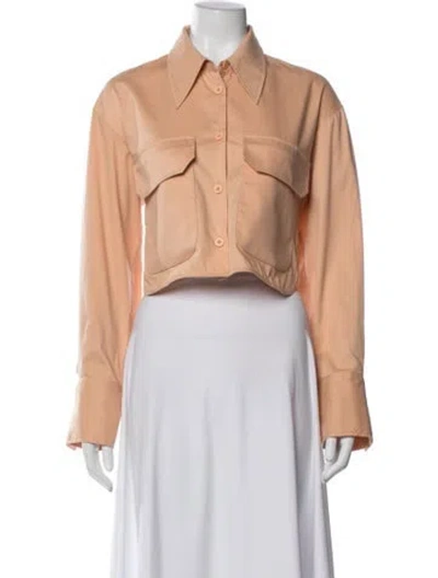 Pre-owned Low Classic Long Sleeve Button-up Top In Pink