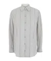 Low Classic Stripe Shirt With Button-down Front In Gray