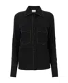 Low Classic Contrast-stitch Patch-pocket Regular-fit Silk-blend In Black