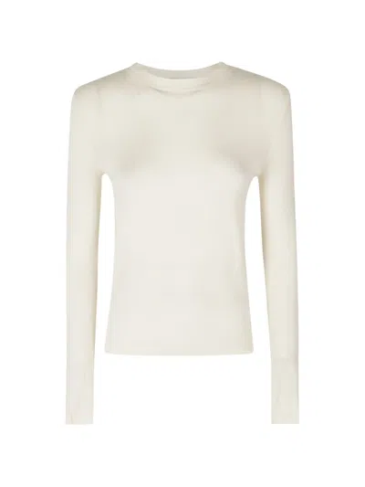 Low Classic Long-sleeve Wool T-shirt In White