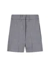 Low Classic Straight Shorts With Back Pocket And Belt Loops In Gray