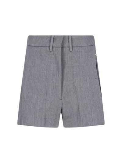Low Classic Tailored Grey Wool-blend Shorts