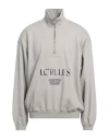 Low Classic Man Sweatshirt Grey Size M/l Cotton, Polyester, Polyurethane In Grey