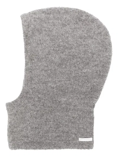 Low Classic Mélange-effect Balaclava In Grey