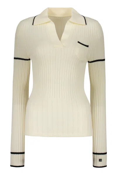 Low Classic Merino Wool Sweater In Ivory