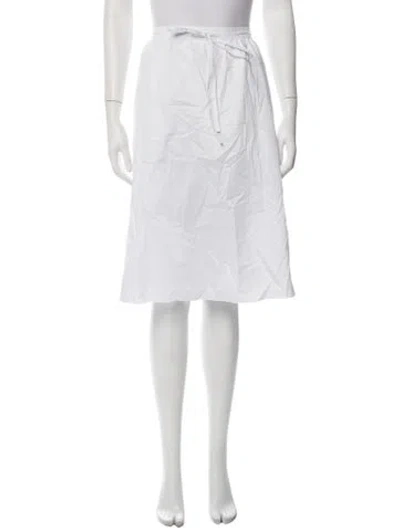 Pre-owned Low Classic Midi Length Skirt W/ Tags In White