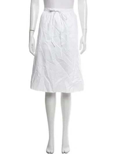 Pre-owned Low Classic Midi Length Skirt W/ Tags In White