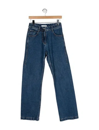 Pre-owned Low Classic Mid-rise Straight Leg Jeans In Blue