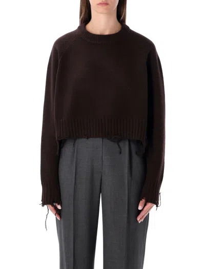 LOW CLASSIC LOW CLASSIC MINI DISTRESSED CROPPED PULLOVER