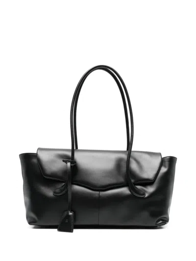 Low Classic Mini Haricot Tote Bag In Black