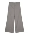 Low Classic Wide Wool Trouser In Gray