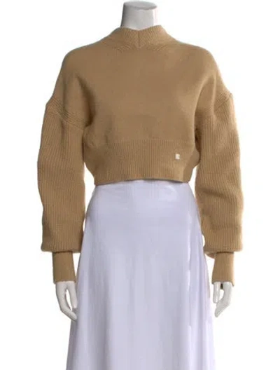 Pre-owned Low Classic Mock Neck Sweater In Brown