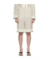 Low Classic Monogram-pattern Knee-length Shorts In Nude