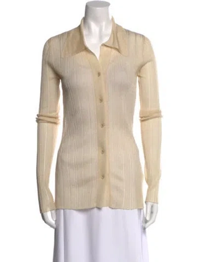 Pre-owned Low Classic Nylon Long Sleeve Button-up Top