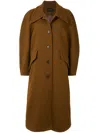 Low Classic Oversize Wool Coat In Brown