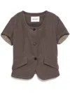 Low Classic Padded Stitch Mini Jacket In Grey