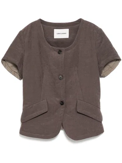 Low Classic Padded Stitch Mini Jacket In Grey