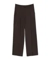 Low Classic Tailored Trousers With Pockets And Loops In Brown