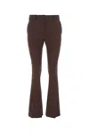 Low Classic Wool Flared Pants With Slits