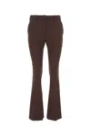 Low Classic Wool Flared Pants With Slits