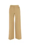 Low Classic Camel Polyester Wide-leg Pant In Yellow