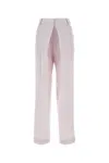 Low Classic Pleat-detail Cotton Tailored Trousers In Purple