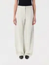 Low Classic Tapered Light Grey Jersey Cocoon Fit Pants With Hidden Fly