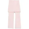 Low Classic Layered Wrap Trousers In Pink