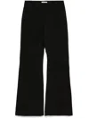Low Classic Pin Tuck Bootcut Pants In Black