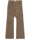 Low Classic Pin Tuck Bootcut Pants In Brown