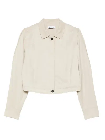 Low Classic Pinched Shirt Jacket Woman Beige In Neutral