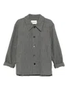 Low Classic Pinstripe Wool Jacket In Gray
