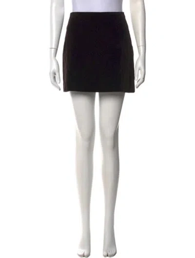 Pre-owned Low Classic Pleated Accents Mini Skirt In Black