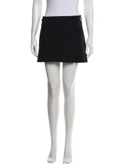 Pre-owned Low Classic Pleated Accents Mini Skirt W/ Tags In Blue