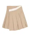 Low Classic Beige Wrap Midi Skirt In Nude
