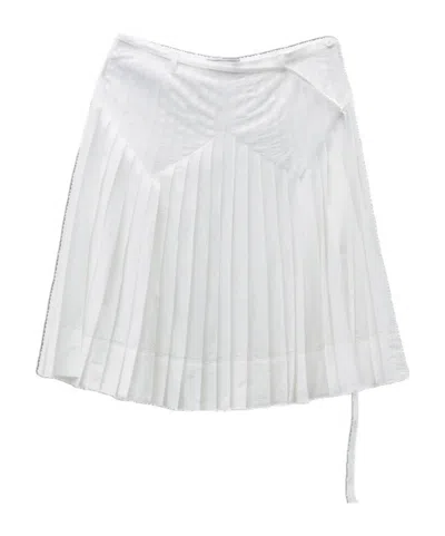 Low Classic Pleated Midi Skirt In Multi