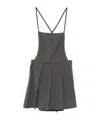 Low Classic Pleated Mini Dress In Black