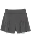 Low Classic Pleated Shorts In Grey