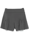 Low Classic Pleated Shorts In Grey
