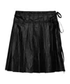 Low Classic Pleated Zipper Skirt With Adjustable Straps In Black