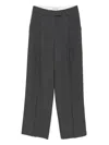 Low Classic Pleated Tailored Trousers In Gray