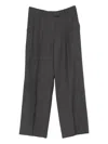 Low Classic Pleated Tailored Trousers In Gray