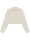 Low Classic Cropped Shirt In Grün