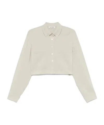 Low Classic Pocket Cropped Shirt In Neutral