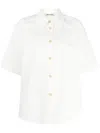 Low Classic Pointed-collar Cotton Shirt In Weiss