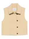Low Classic Quilted Gilet In Neutral